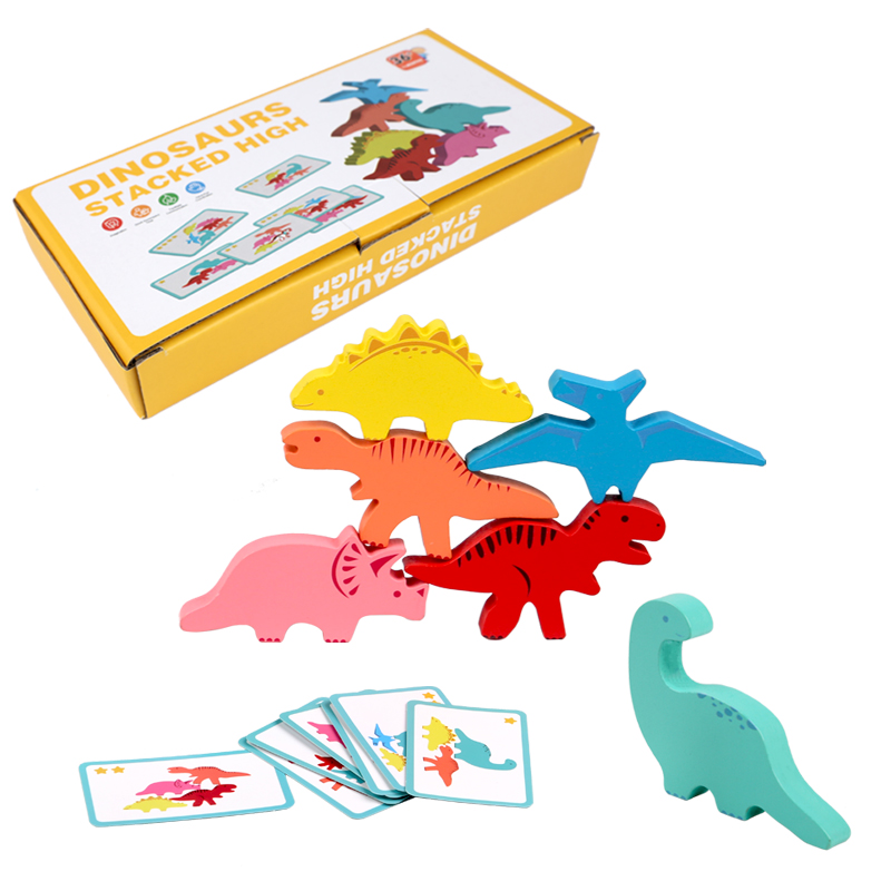 Board Game With Questions - 나무 균형 블록 어린이를위한 장난감 동물