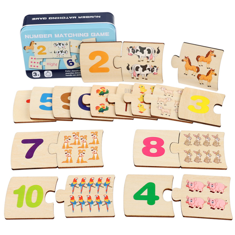 Board Game With Questions - 어린이 철제 상자 숫자 학습 나무