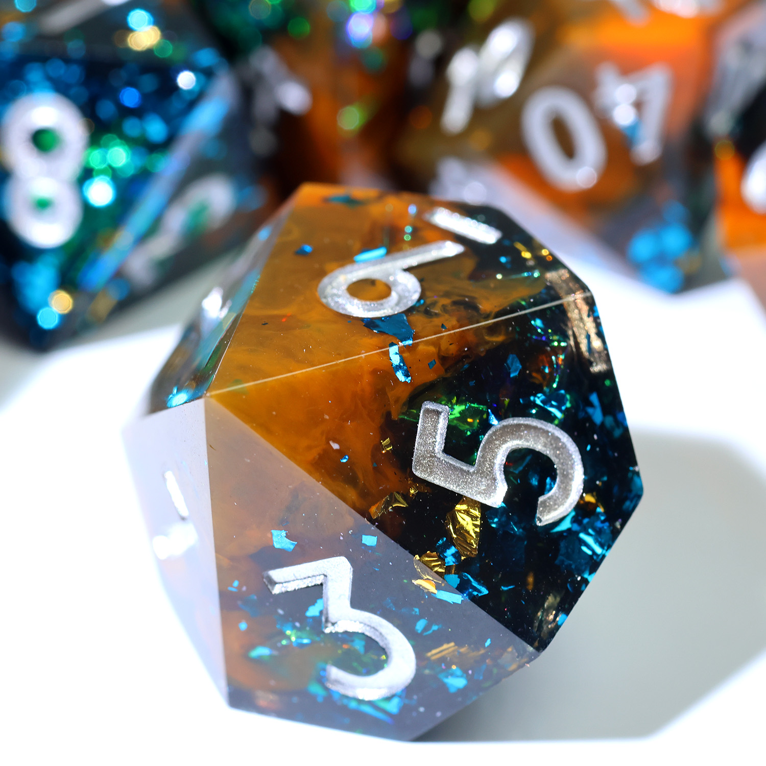 드래곤 앰버 수제 레진 DND 주사위 세트: 멋진 다면 - Board Game Dungeons And Dragons 리뷰 및 가격