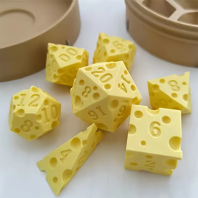 창의적인 불규칙 치즈 모양 주사위 세트(상자 포함),  - Board Game Digital 리뷰 및 가격