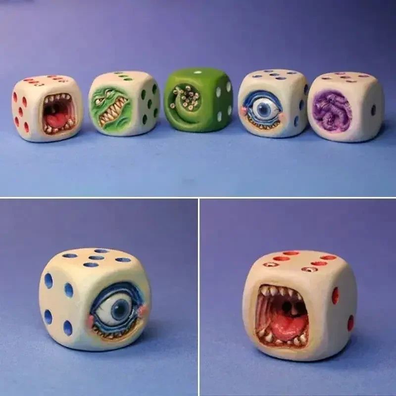 레진 몬스터 페이스 주사위 세트 할로윈 테이블탑 RPG - Board Game Dungeons And Dragons 리뷰 및 가격