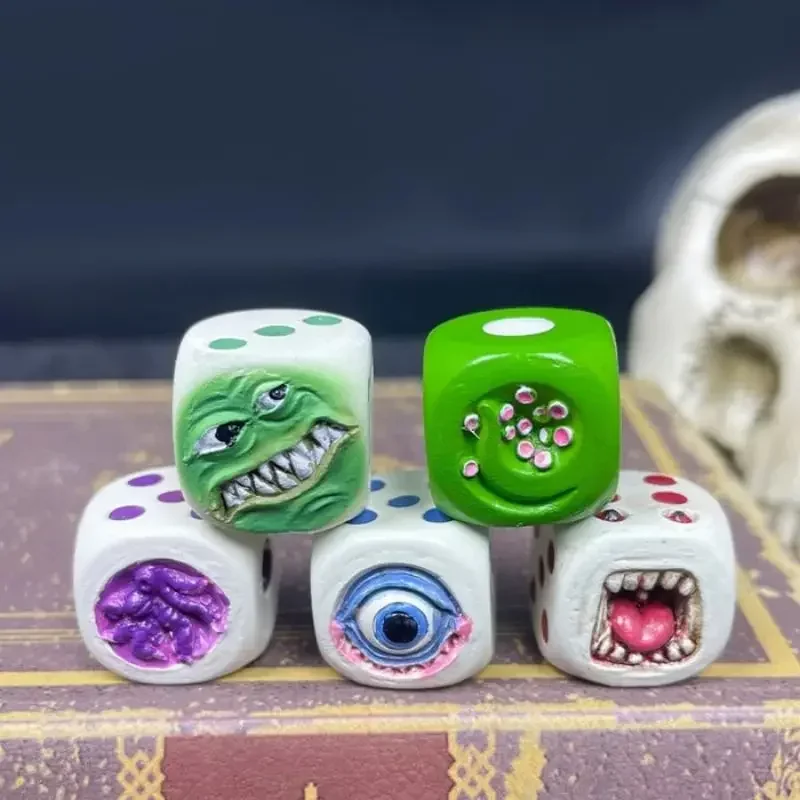 레진 몬스터 페이스 주사위 세트 할로윈 테이블탑 RPG - Board Game Dungeons And Dragons 리뷰 및 가격