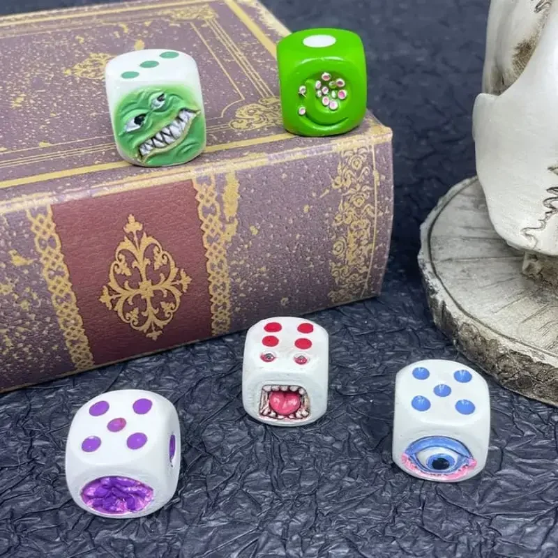 레진 몬스터 페이스 주사위 세트 할로윈 테이블탑 RPG - Board Game Dungeons And Dragons 리뷰 및 가격